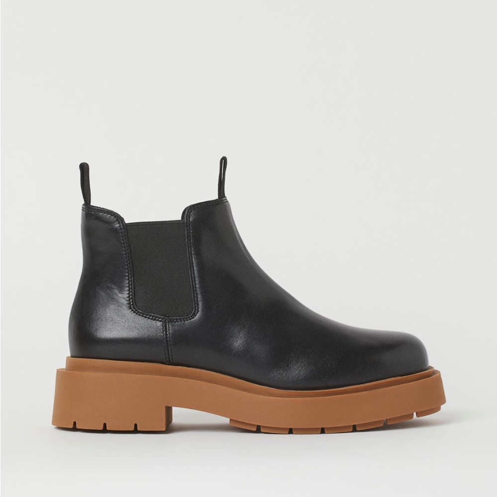 H&M Leather Chelsea Boots NWT